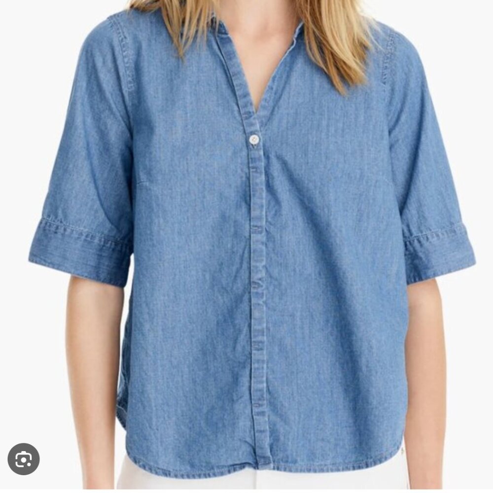 J. Crew Button-Up Chambray Shirt